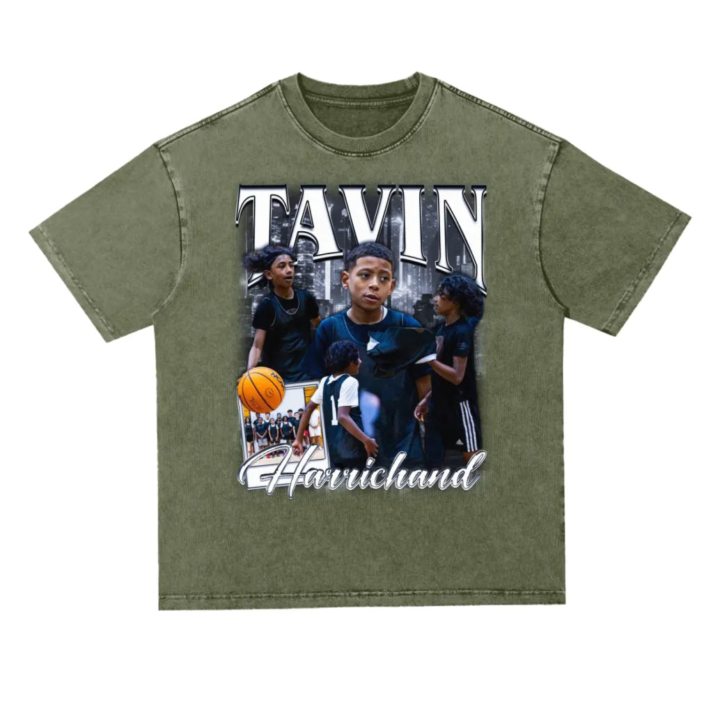 Tavin Harrichand Oversized Acid wash T-shirt