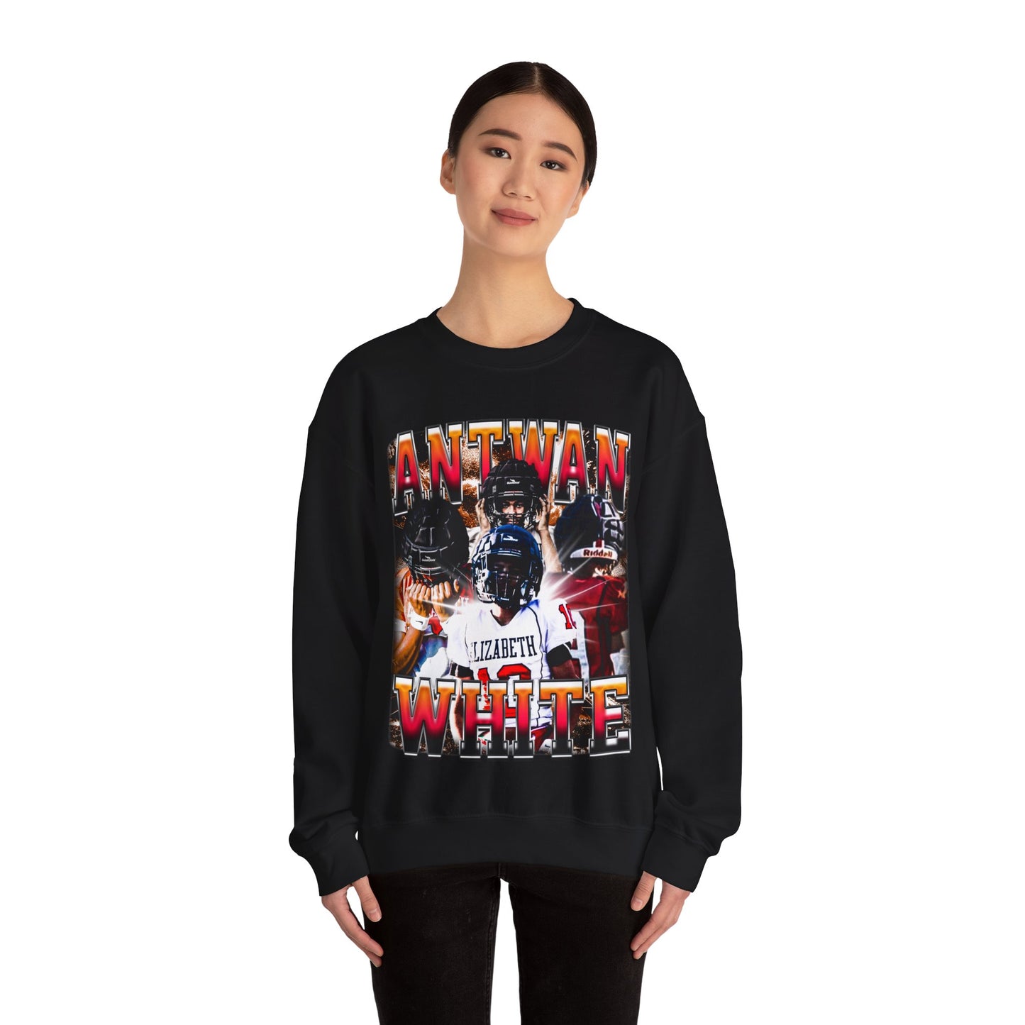 Antwan White Crewneck Sweatshirt