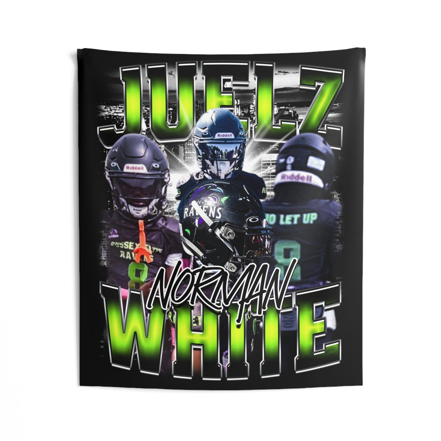 Juelz Norman White Tapestry 50” x 60”