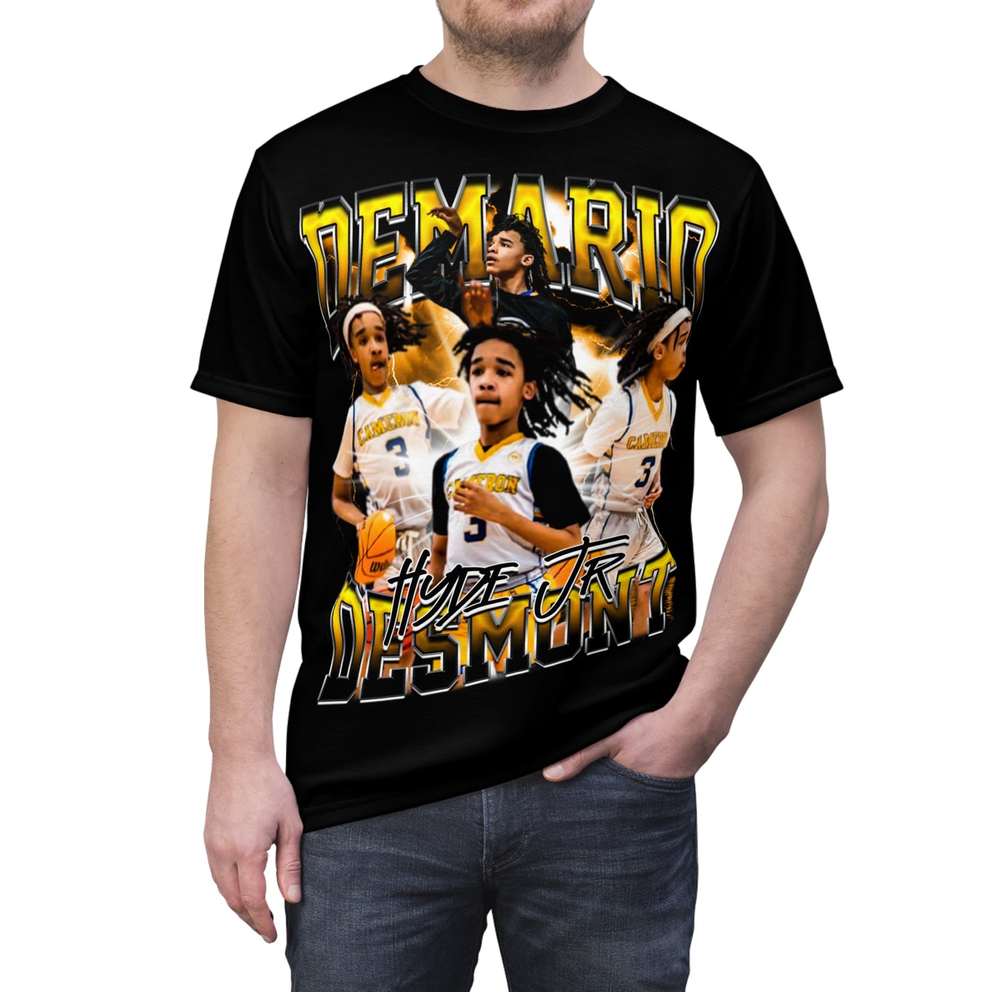 Demario Desmont Hyde Jr Vintage Full Print Tee