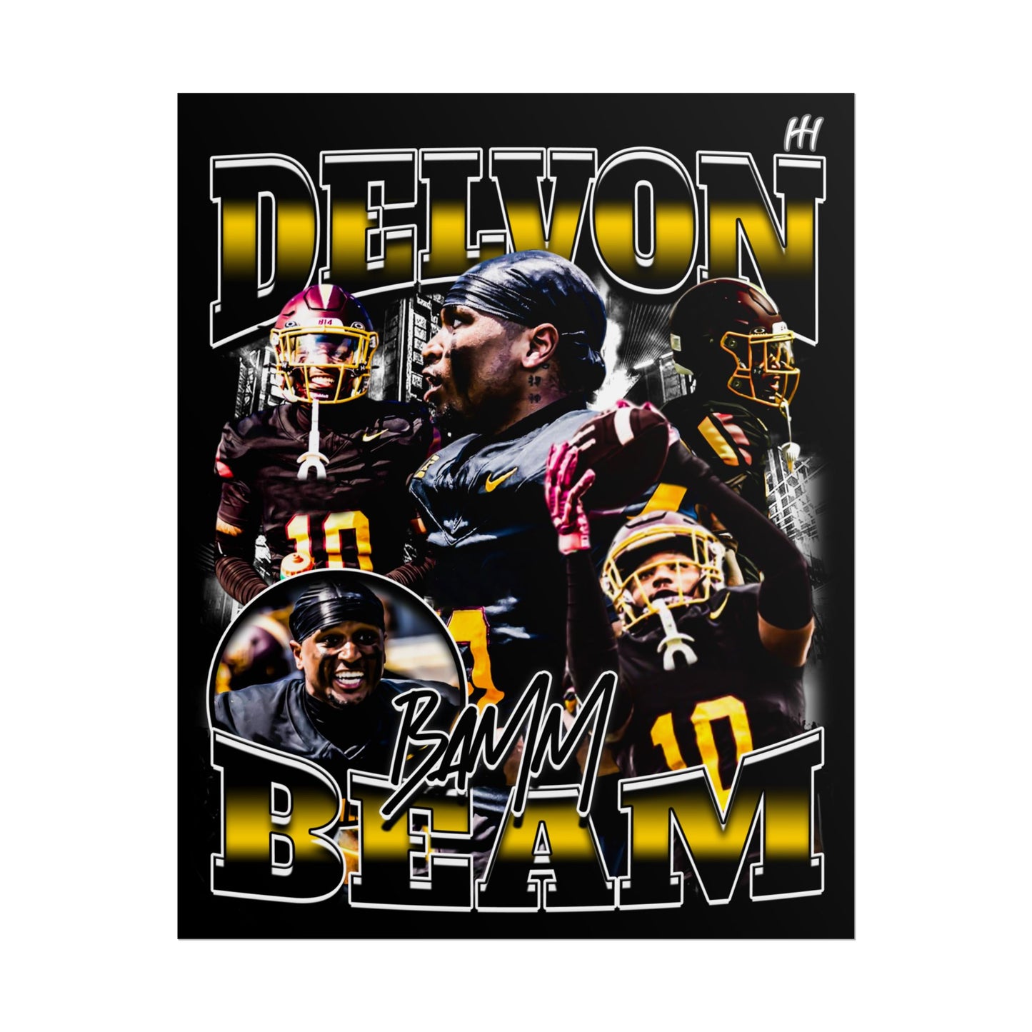 Delvon Beam Poster - 16″ x 20″