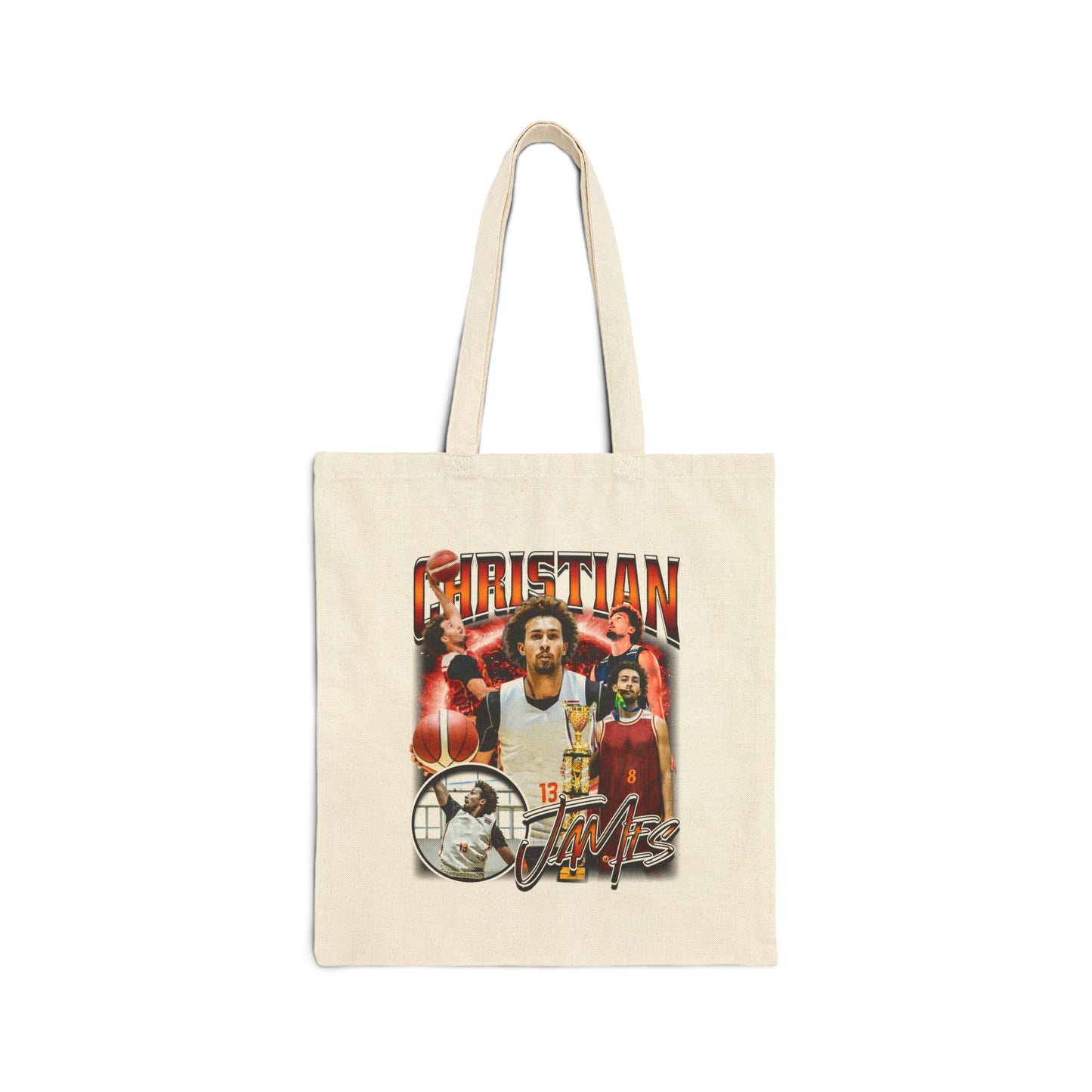 Christian James Cotton Tote Bag
