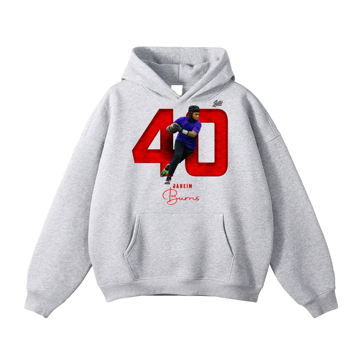 Jaheim Burns Oversize Fleeced Hoodie