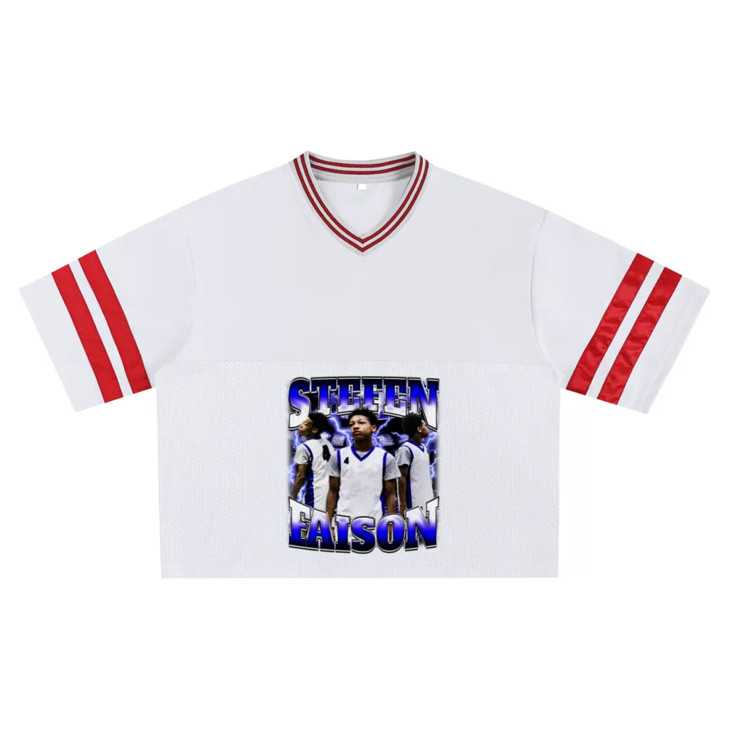 Stefen Faison Taped Mesh Boxy T-Shirt