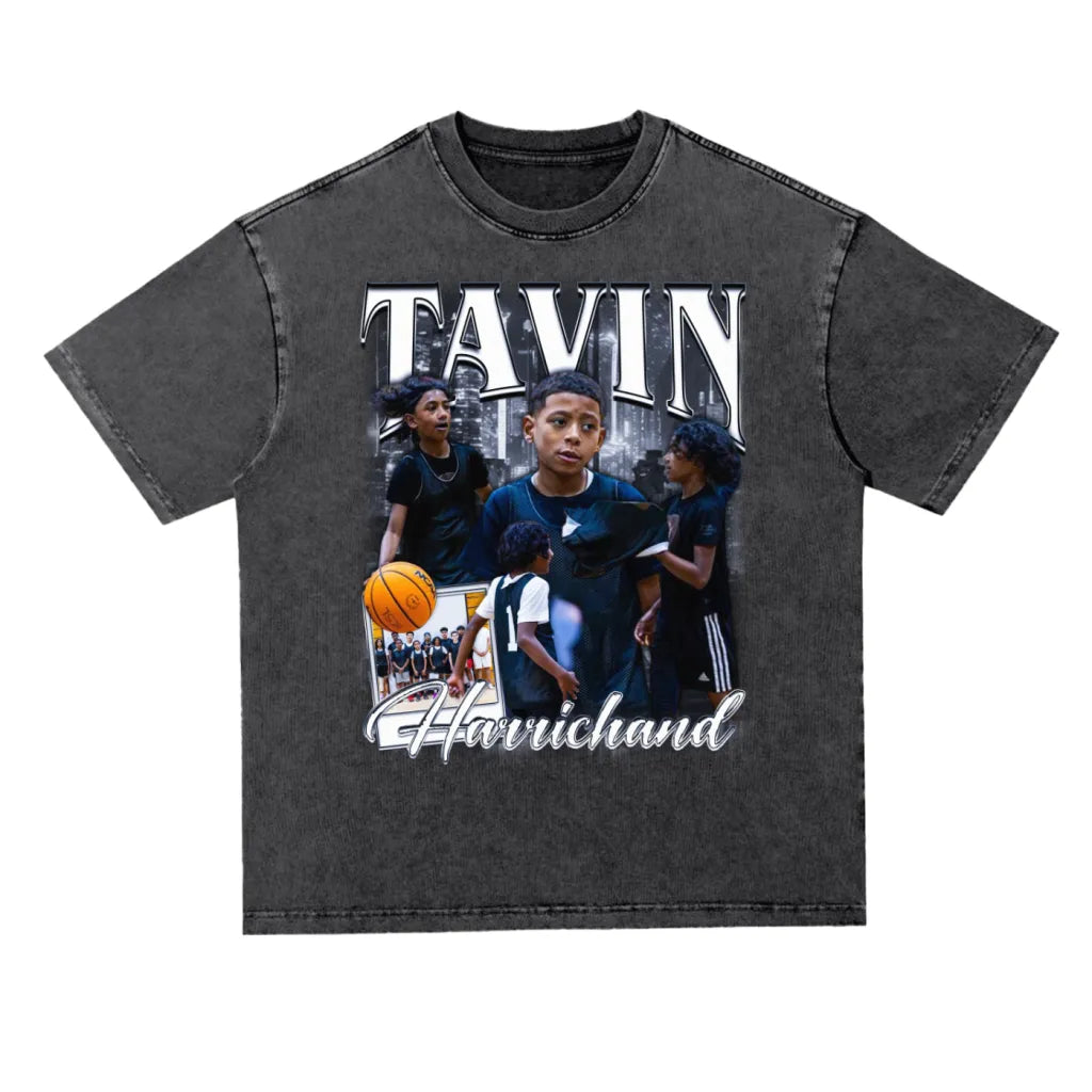 Tavin Harrichand Oversized Acid wash T-shirt