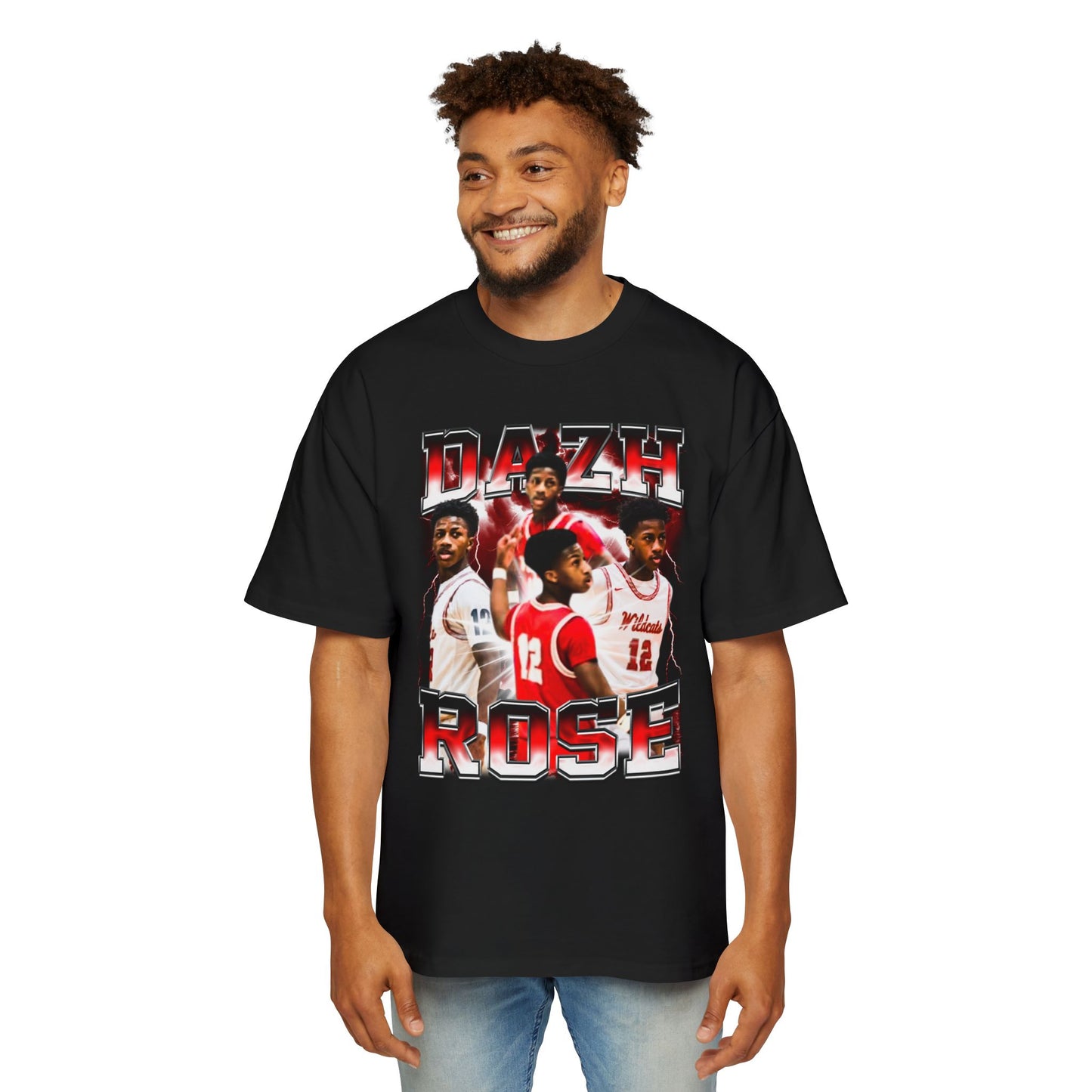 Dazh Rose Oversized Retro Tee
