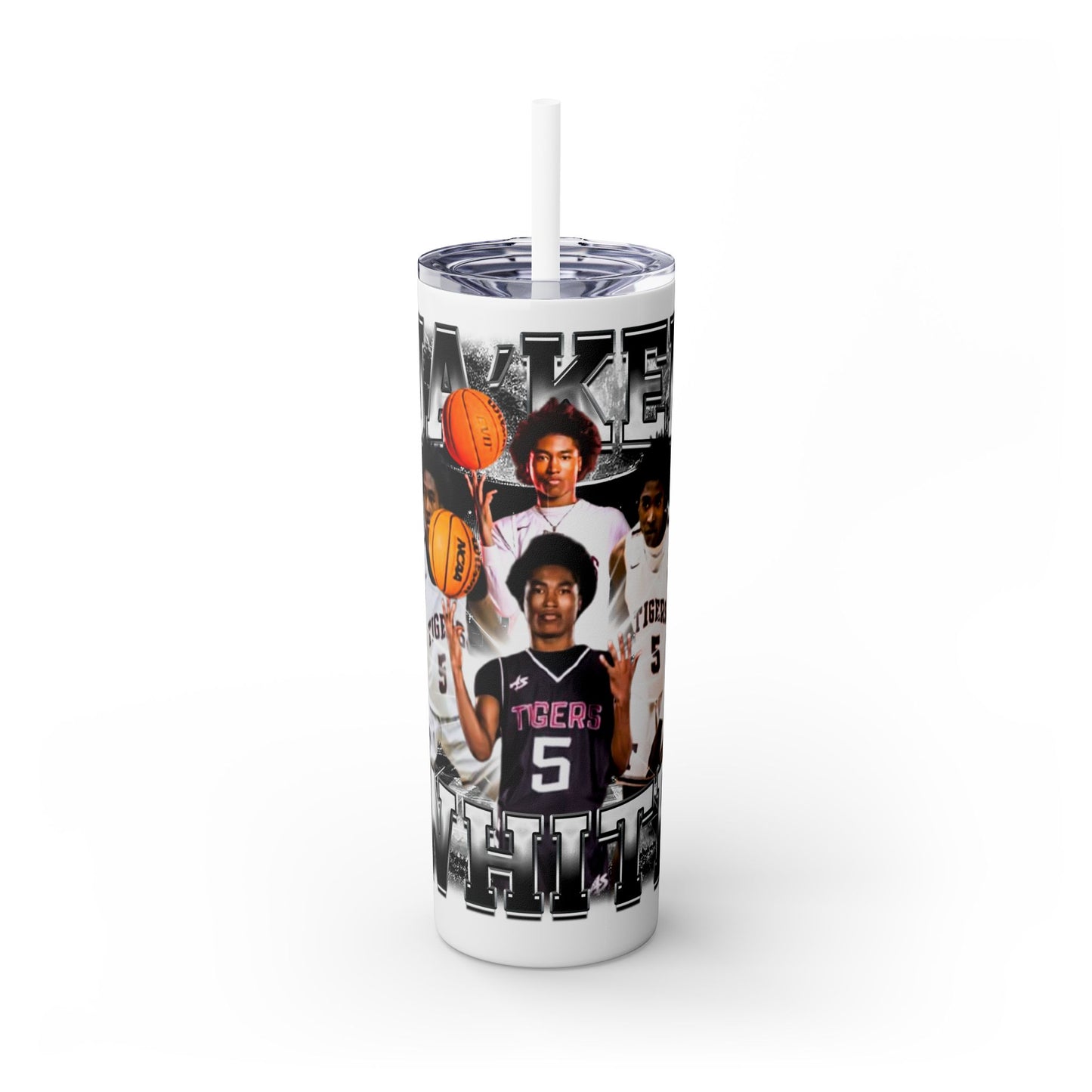 Ja’kel White Stainless Steal Tumbler