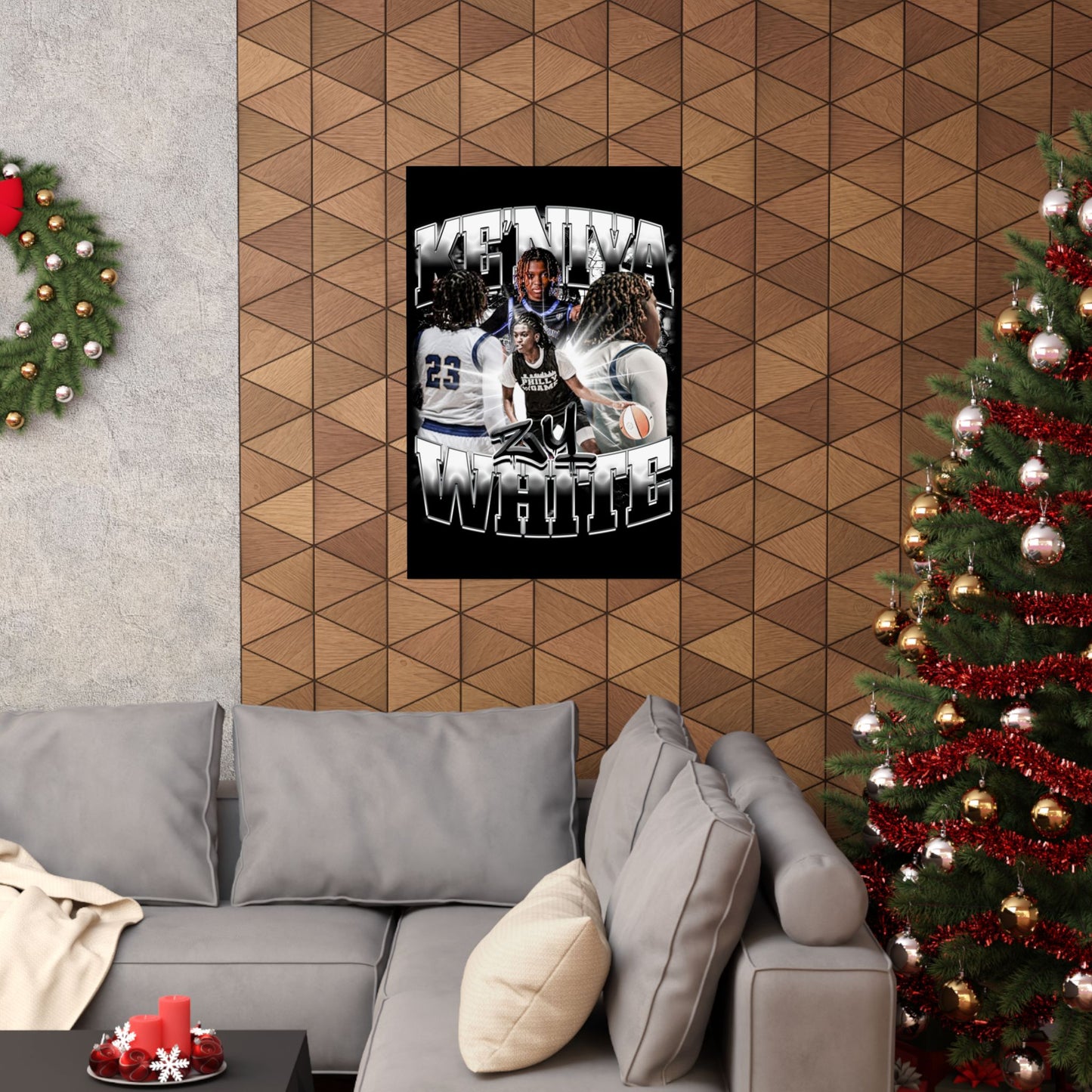 Ke'niya White Poster 24" x 36"