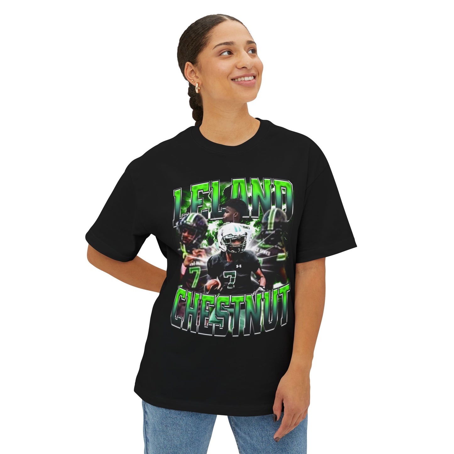 Leland Chestnut Cursive Oversized Vintage Tee