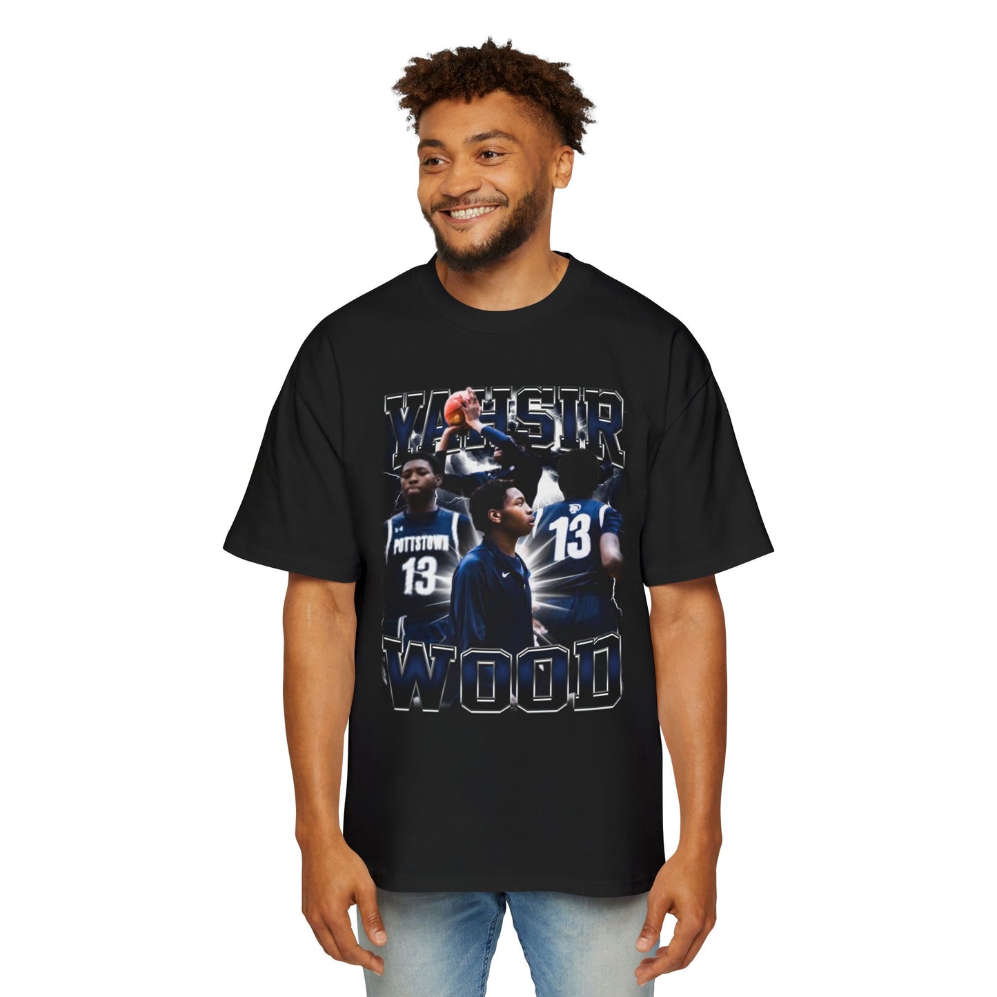 Yahsir Wood Oversized Retro Tee