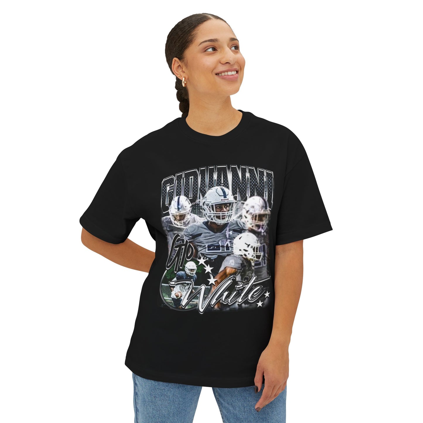 Giovanni White Oversized Vintage Tee