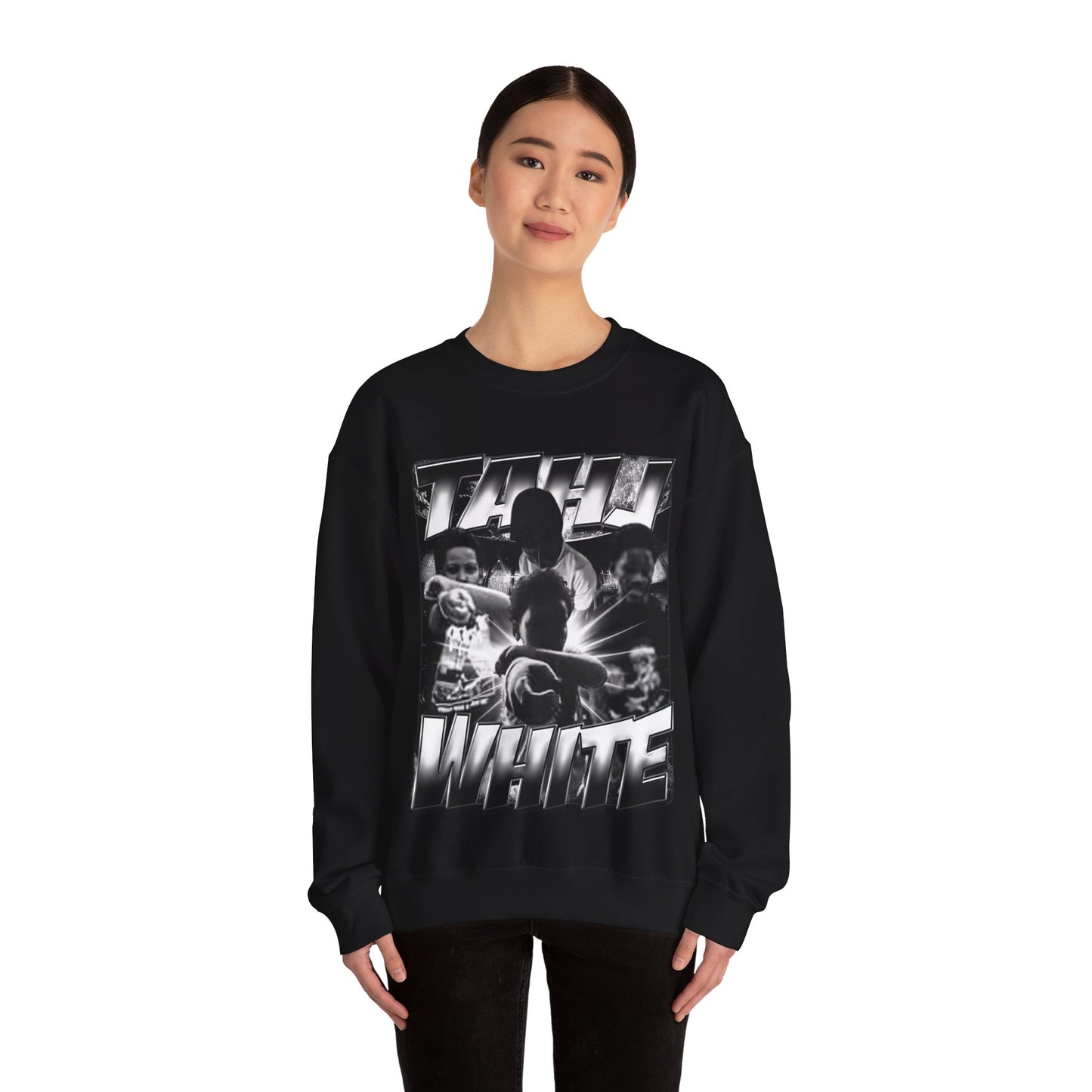 Tahj White Crewneck Sweatshirt