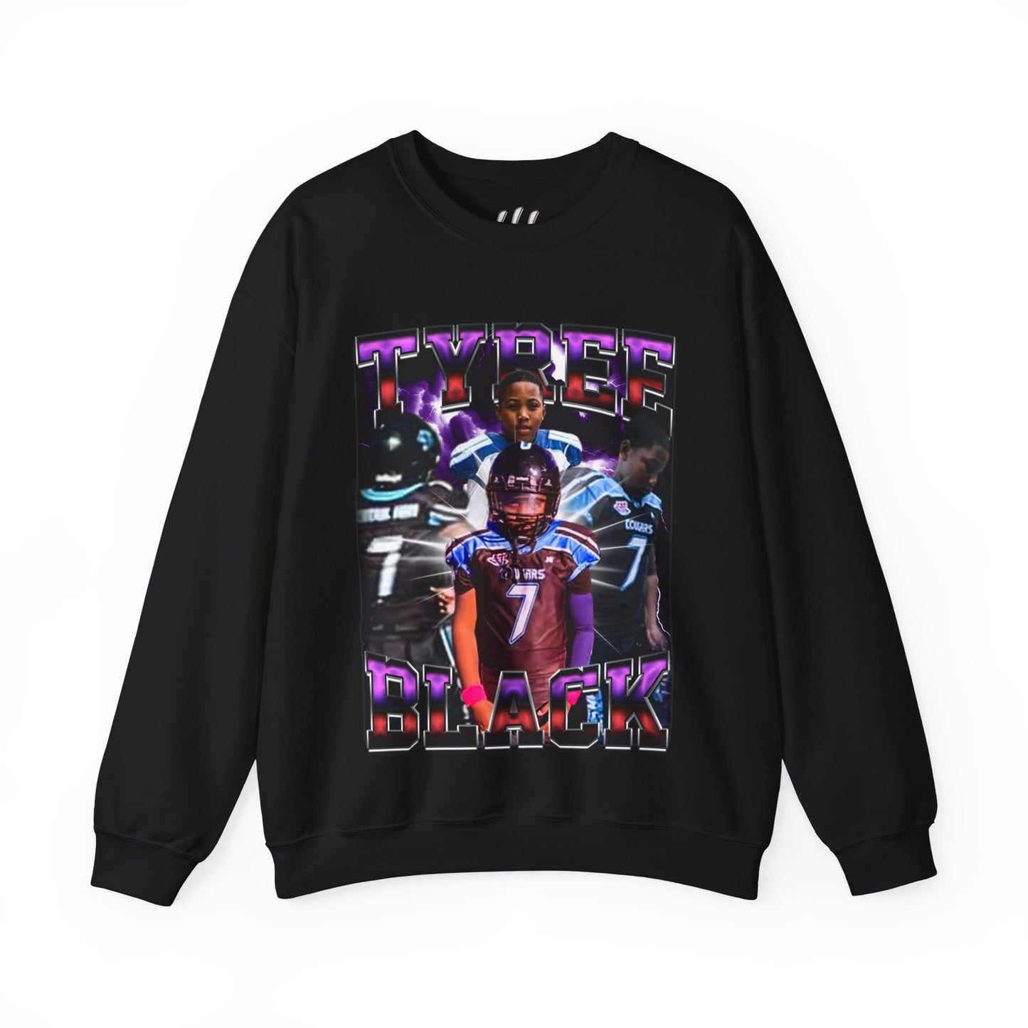 Tyree Black Crewneck Sweatshirt