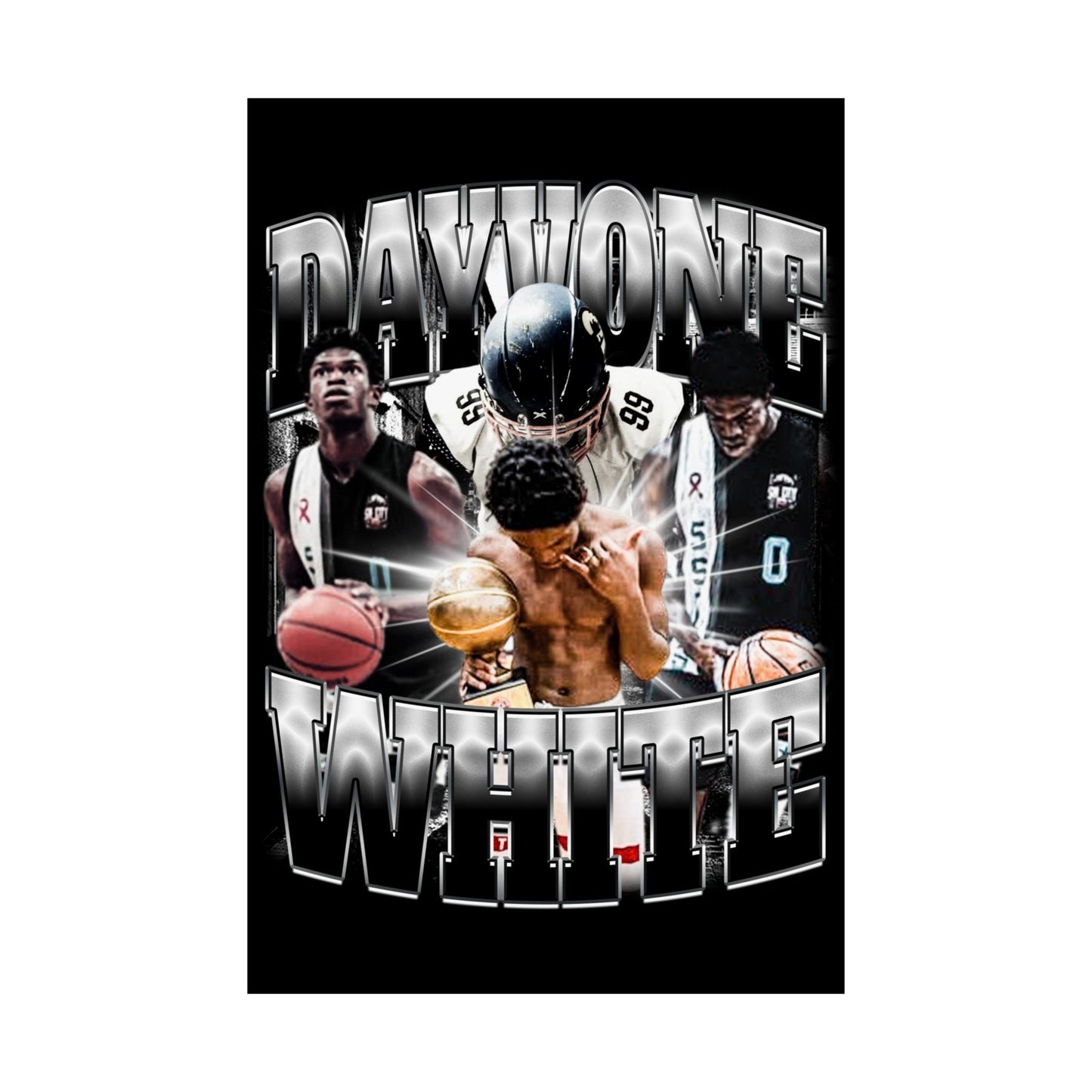 Dayvone White Poster 24" x 36"