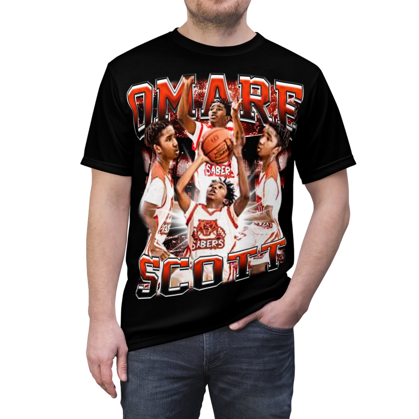Omare Scott Vintage Full Print Tee