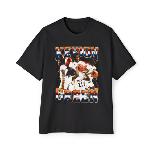 Kevion Green Oversized Retro Tee