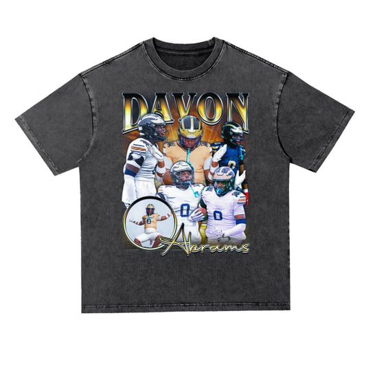 Davon Abrams Oversized Acid wash T-shirt