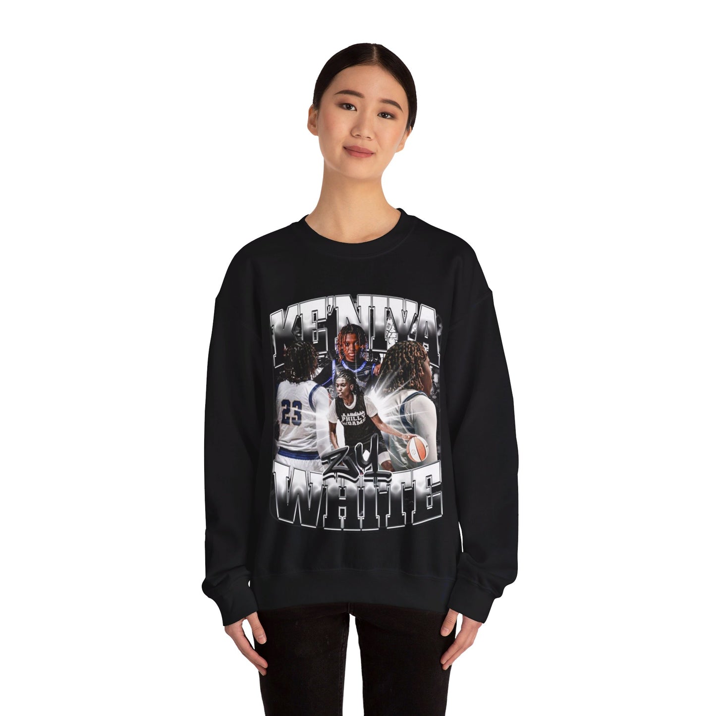 Ke'niya White Crewneck Sweatshirt
