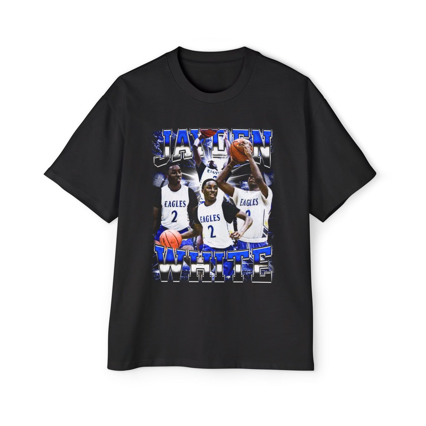 Jayden White Oversized Retro Tee