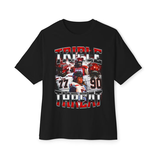 Triple Threat Oversized Vintage Tee