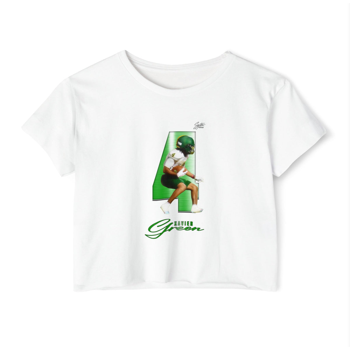 Xavier Green Crop Top