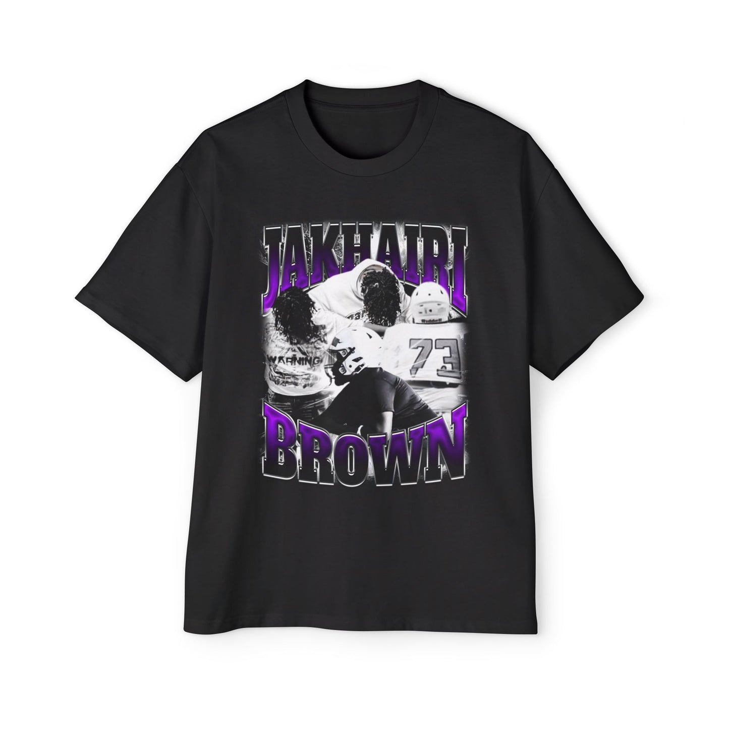 Jakhairi Brown Oversized Retro Tee