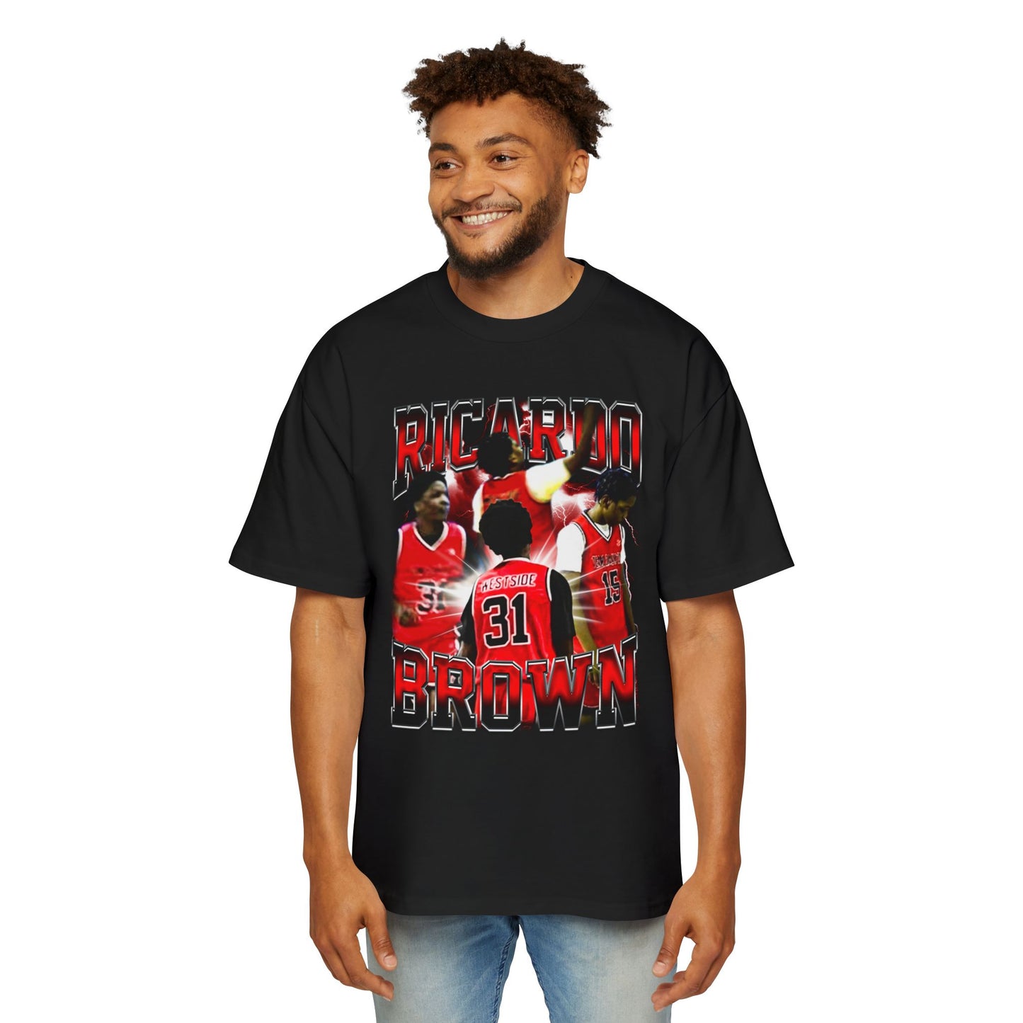 Ricardo Brown Oversized Retro Tee