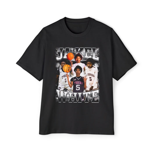 Ja’kel White Oversized Retro Tee