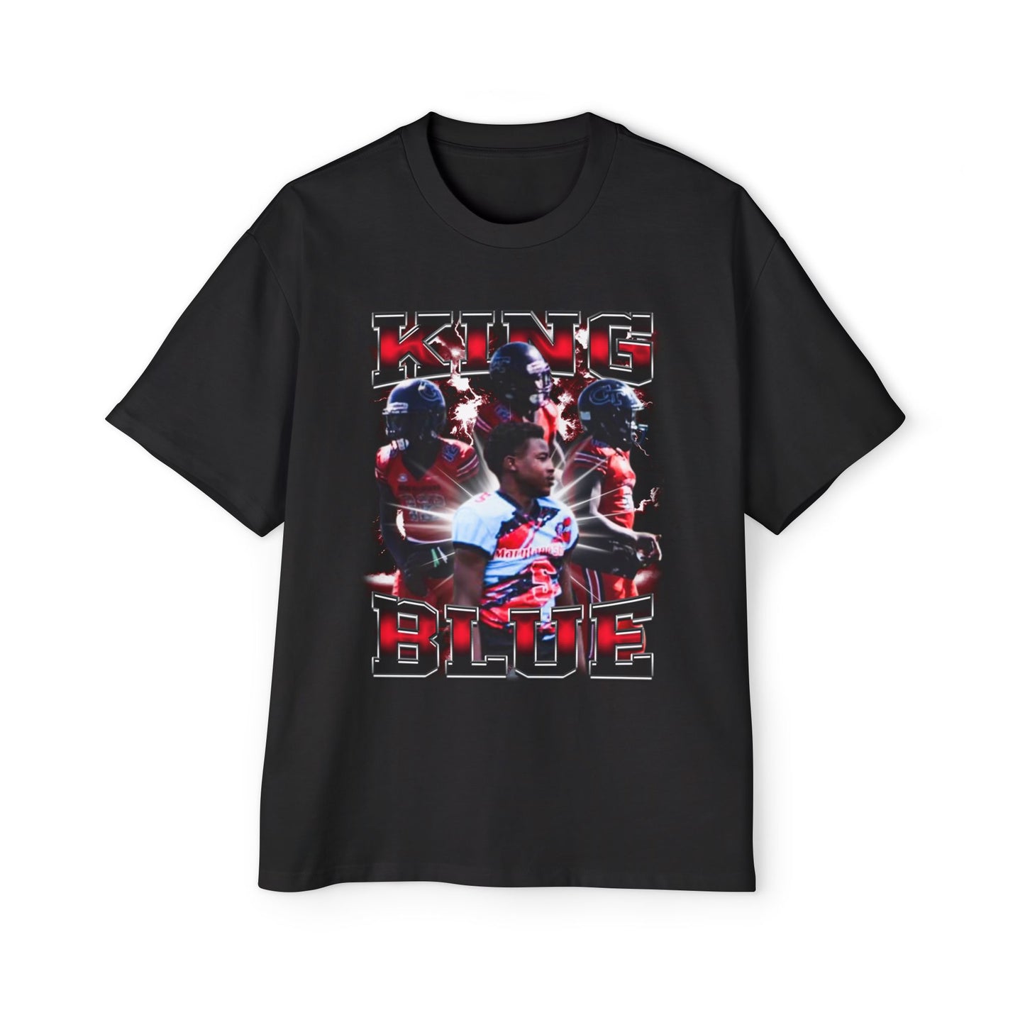 King Blue Oversized Retro Tee