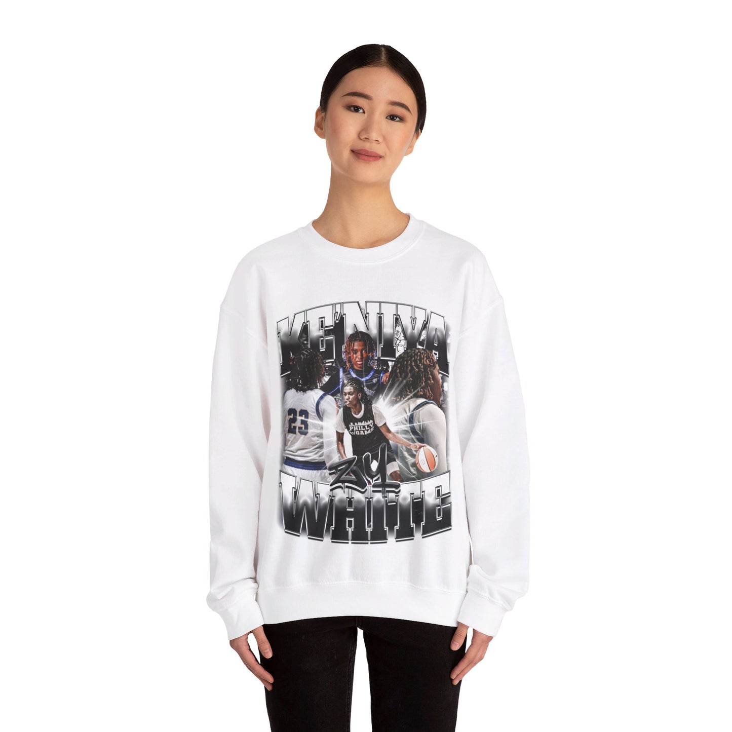 Ke'niya White Crewneck Sweatshirt