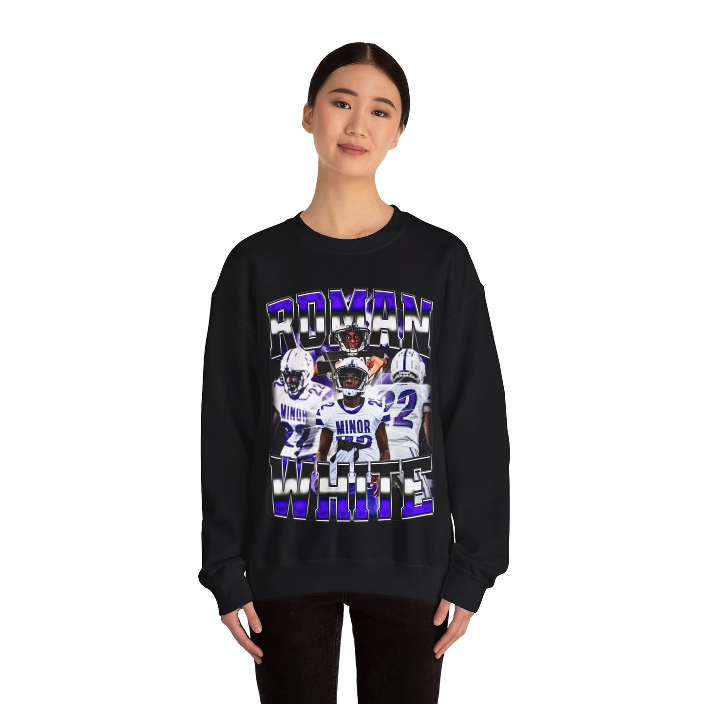 Roman White Crewneck Sweatshirt