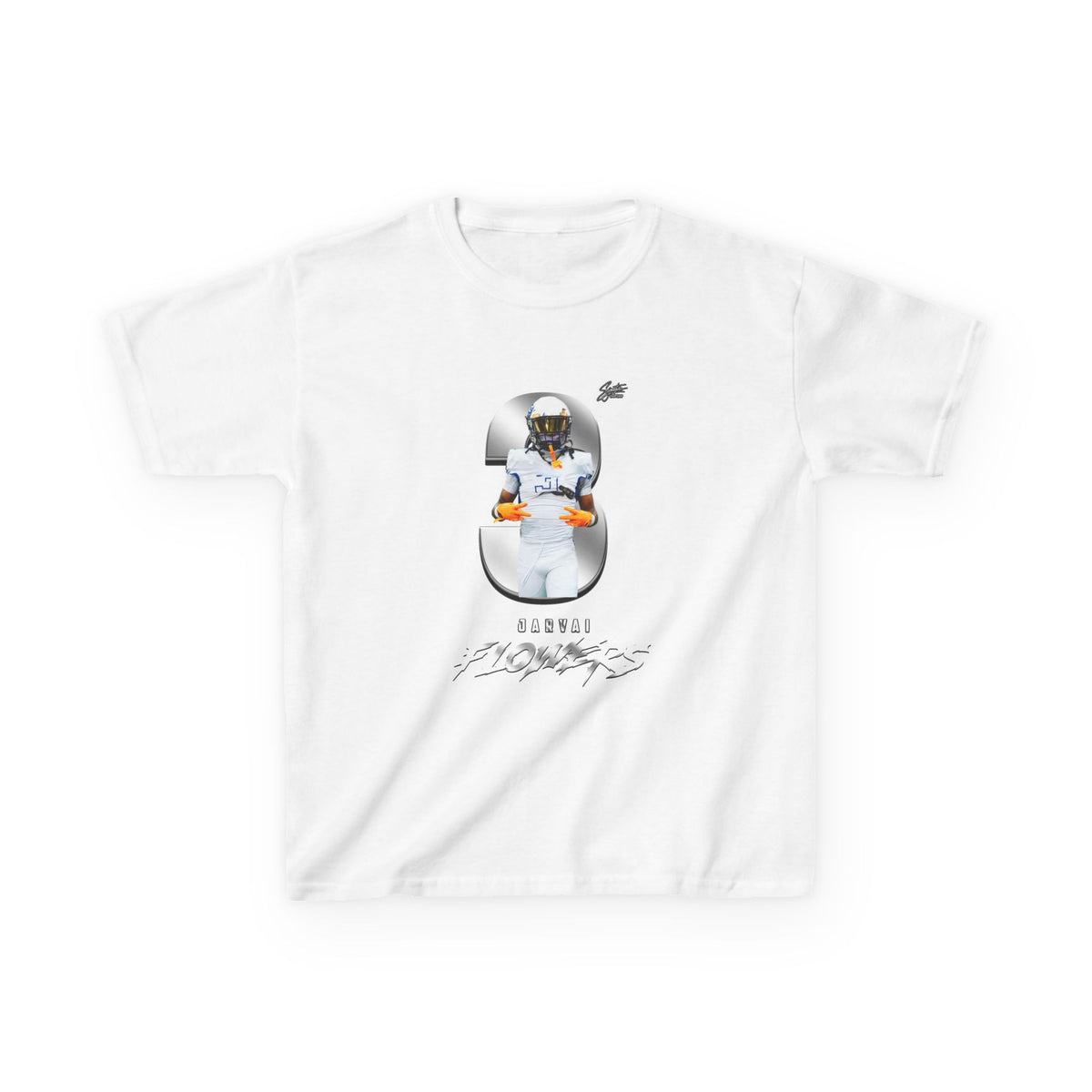 Jarvai Flowers Youth Heavy Cotton Tee
