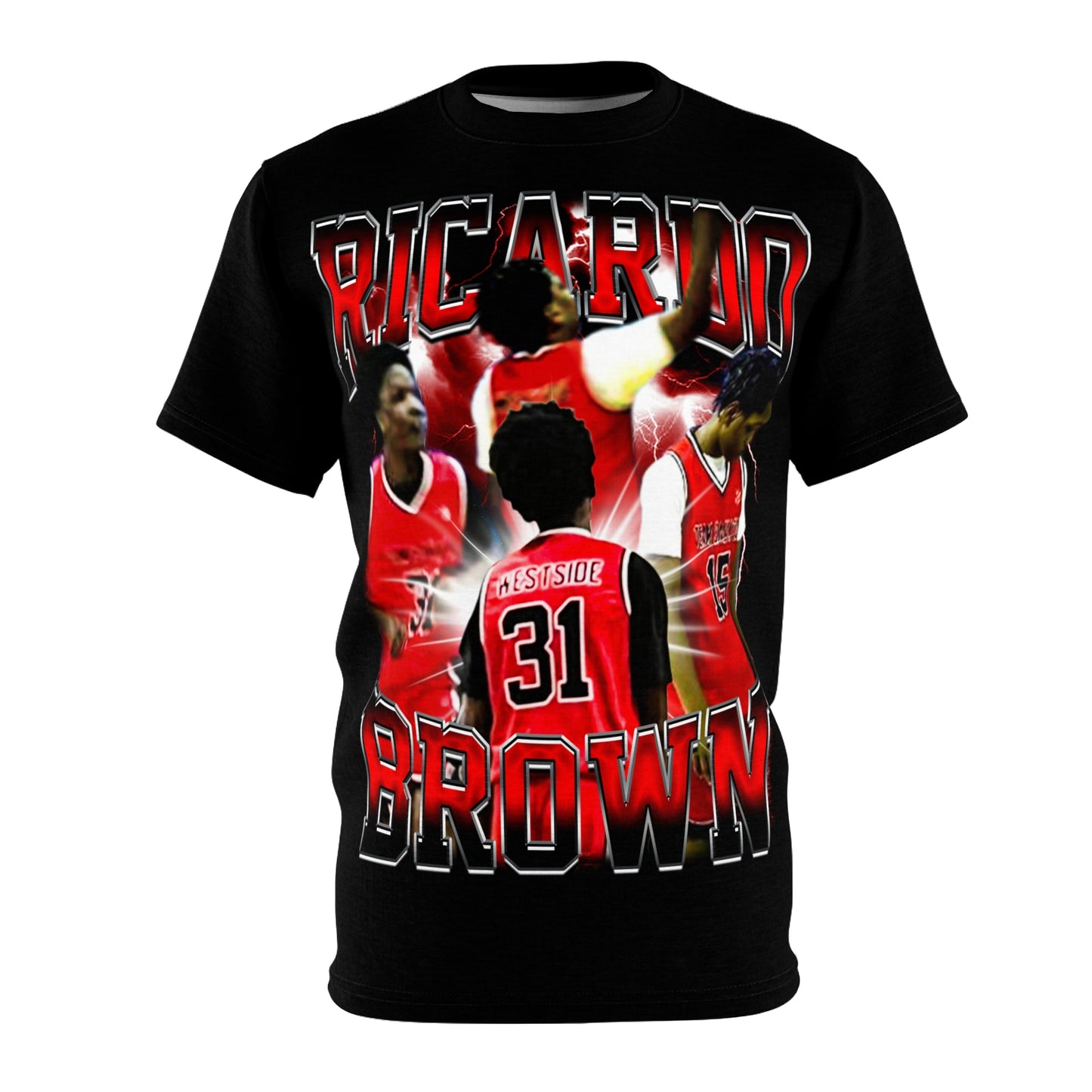 Ricardo Brown Vintage Full Print Tee