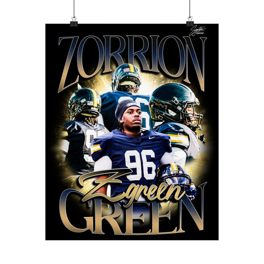 Zorrion Green Poster