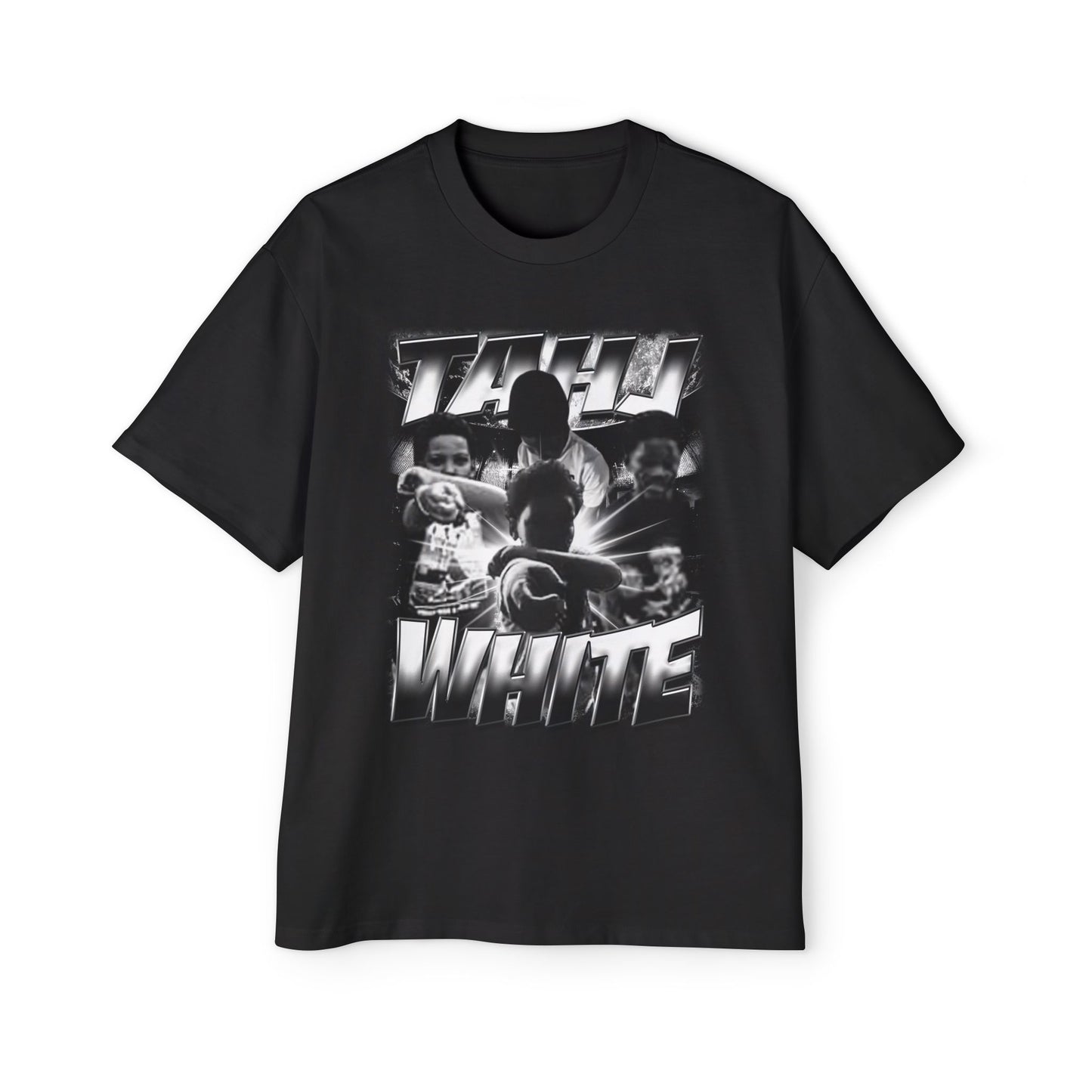 Tahj White Oversized Retro Tee