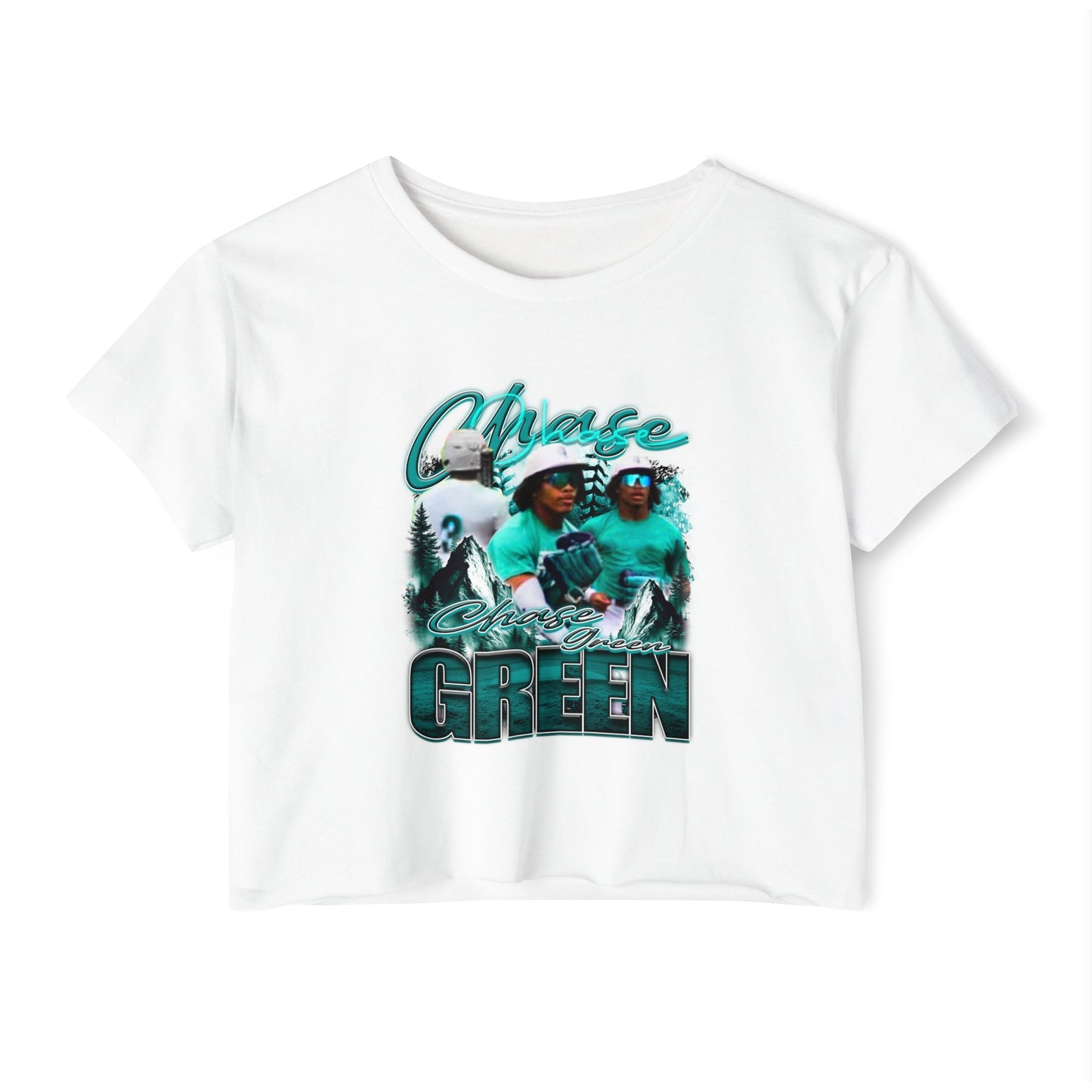 Chase Green Crop Top