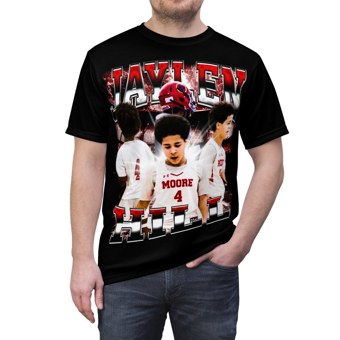 Jaylen Hill Vintage Full Print Tee