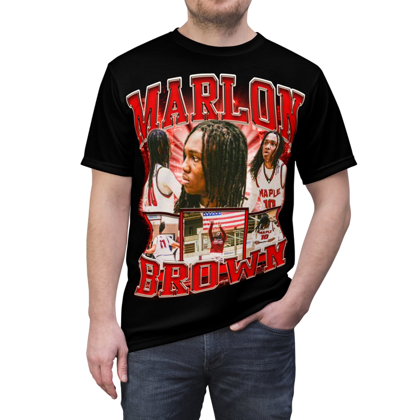 Marlon Brown Vintage Full Print Tee