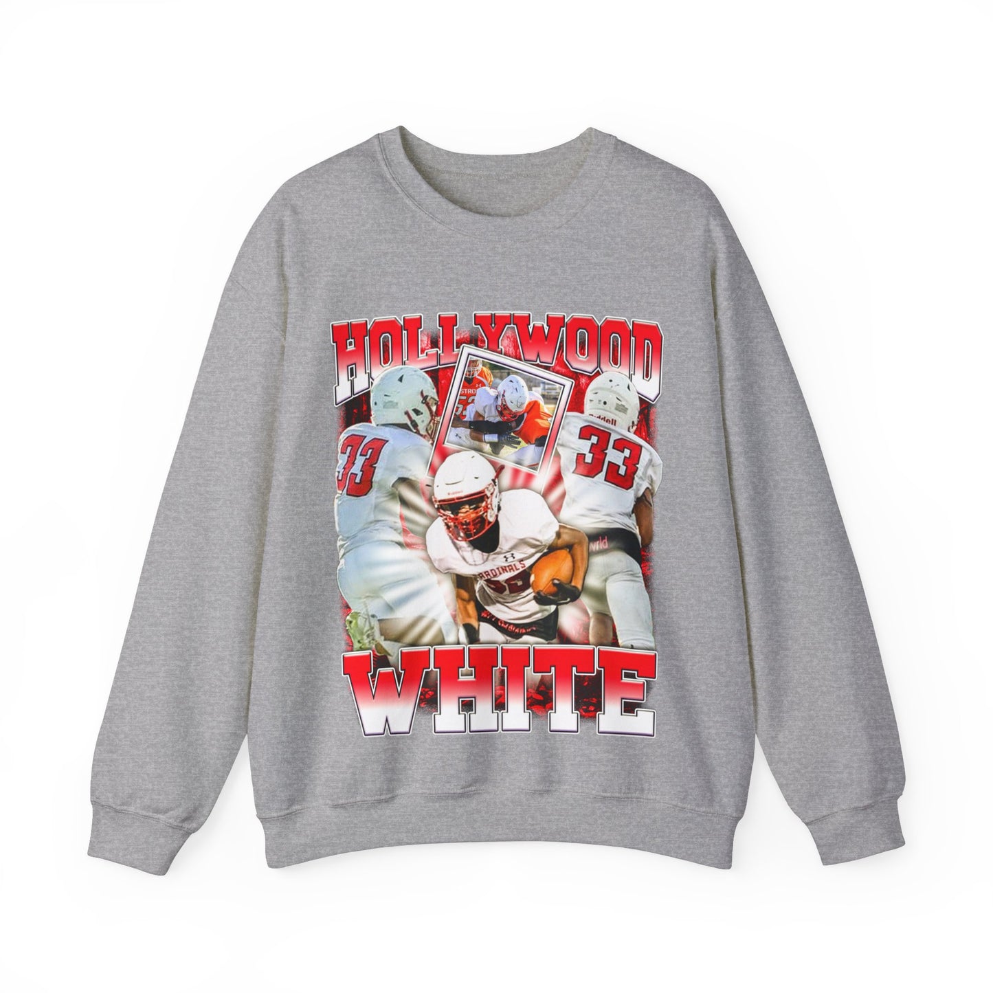 Hollywood White Crewneck Sweatshirt