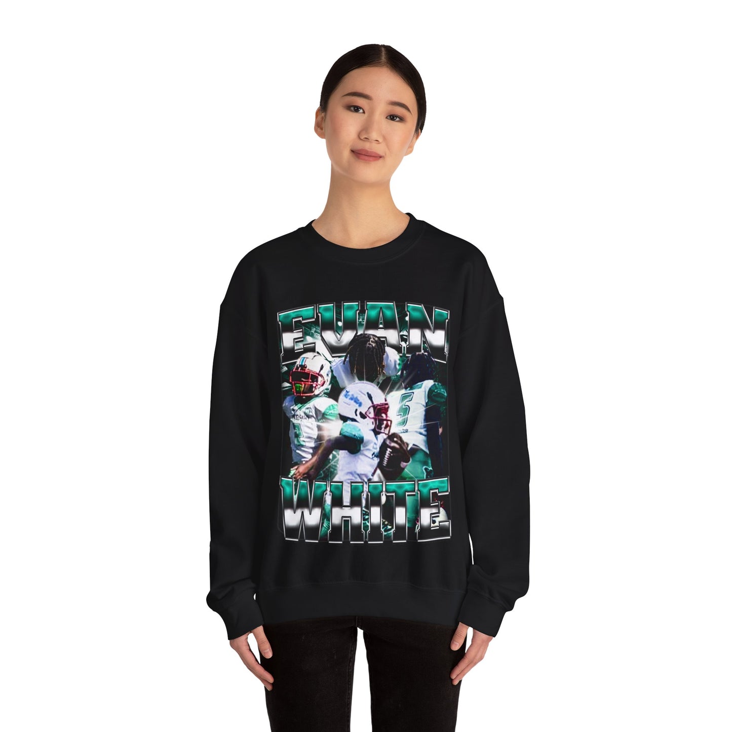 Evan White Crewneck Sweatshirt