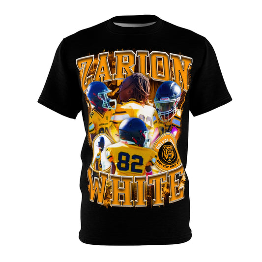 Zarion White Vintage Full Print Tee