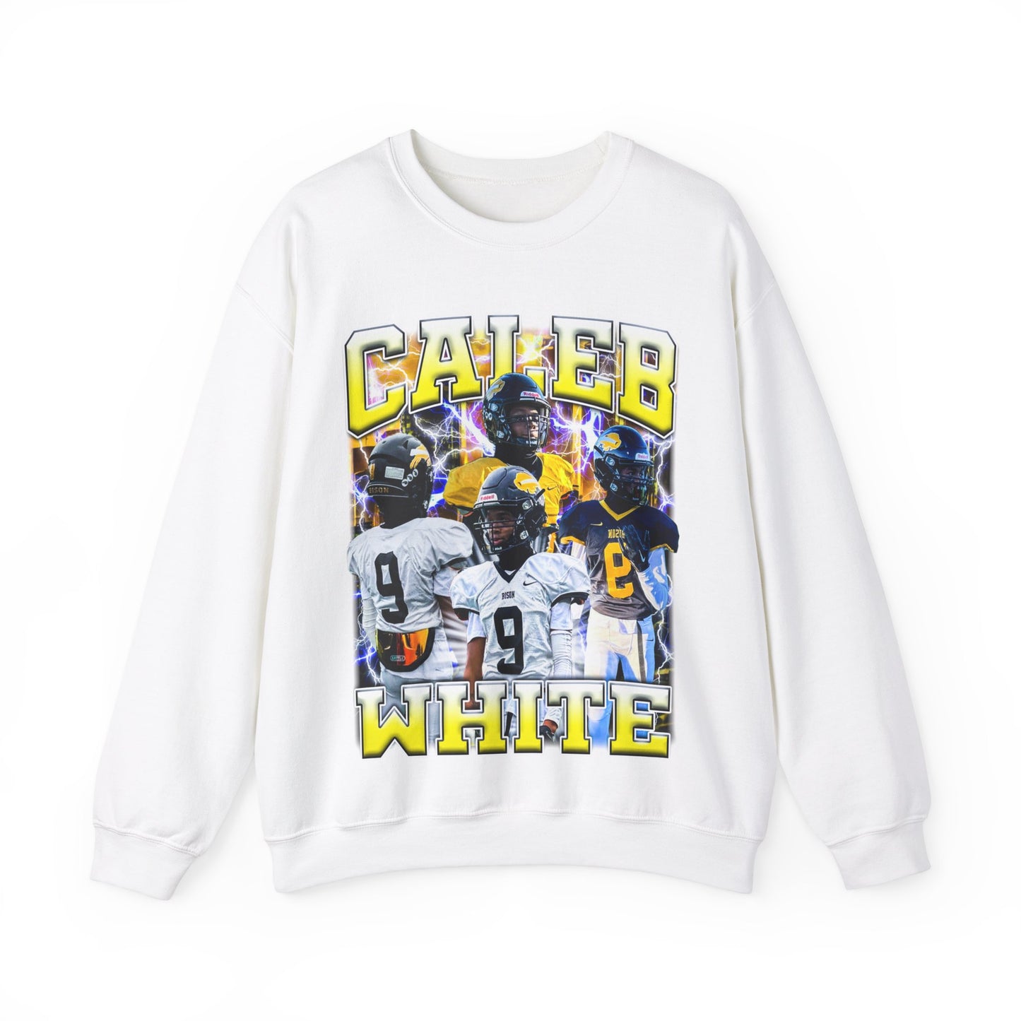 Caleb White Crewneck Sweatshirt