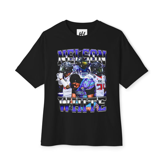 Nelson White Oversized Tee
