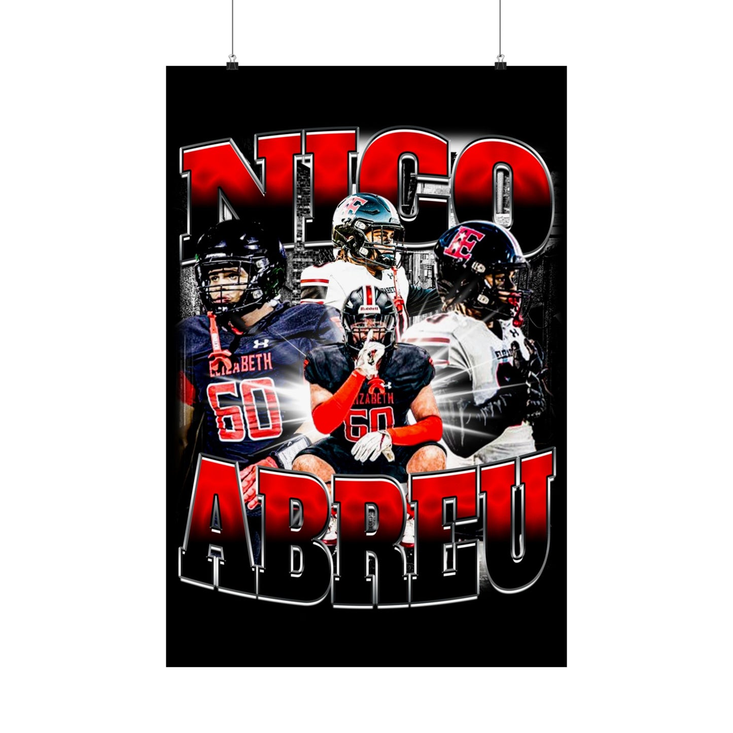 Nico Abreu Poster 24" x 36"