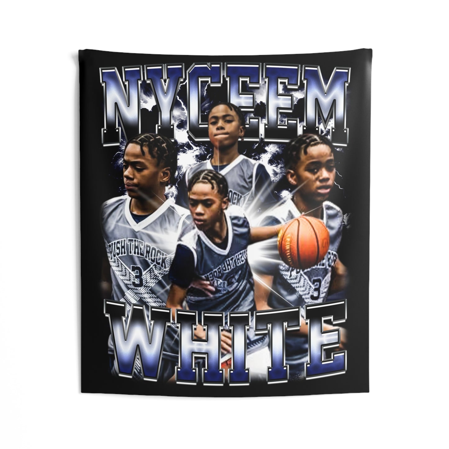 Nyceem White Tapestry 50” x 60”