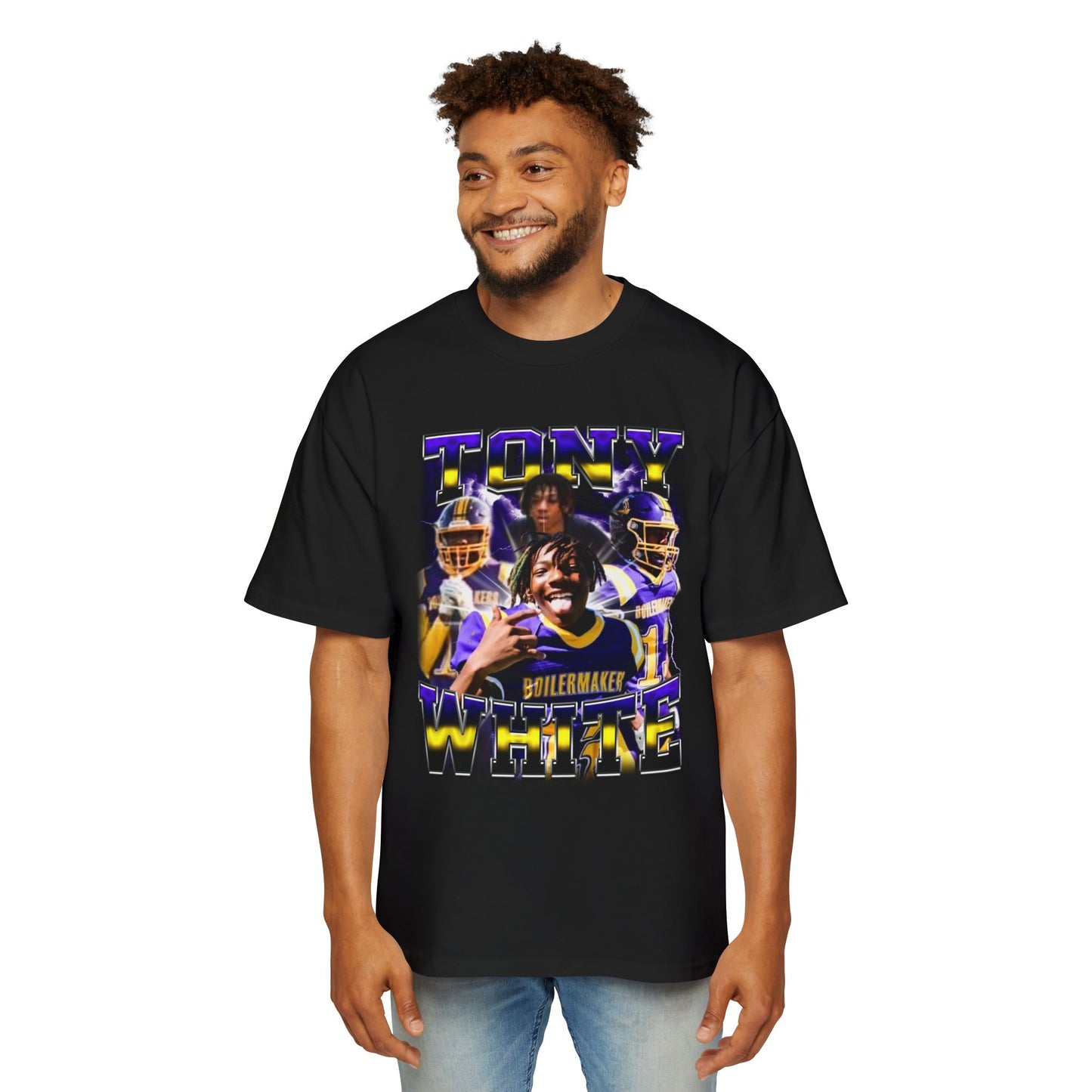 Tony White Oversized Retro Tee
