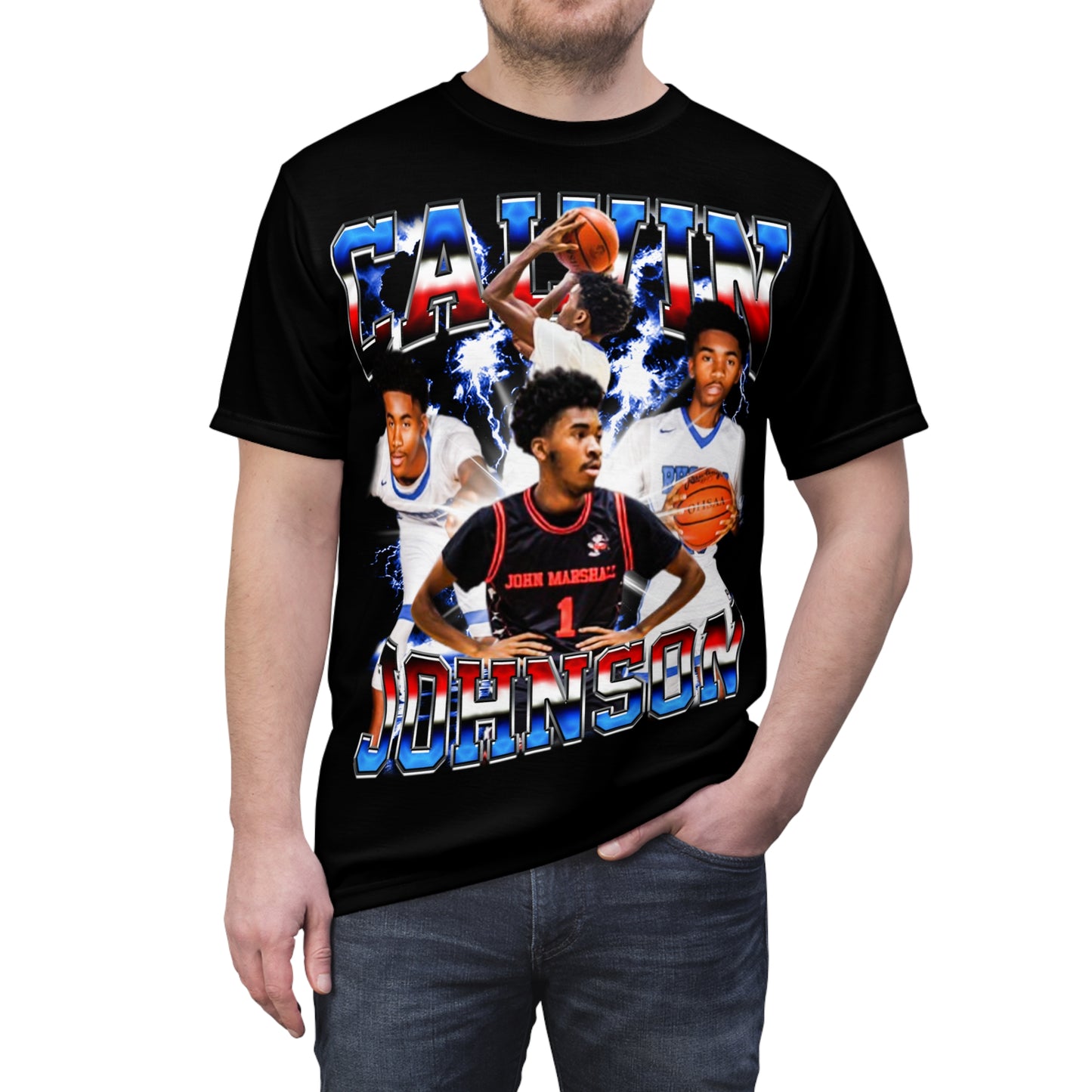Calvin Johnson Vintage Full Print Tee