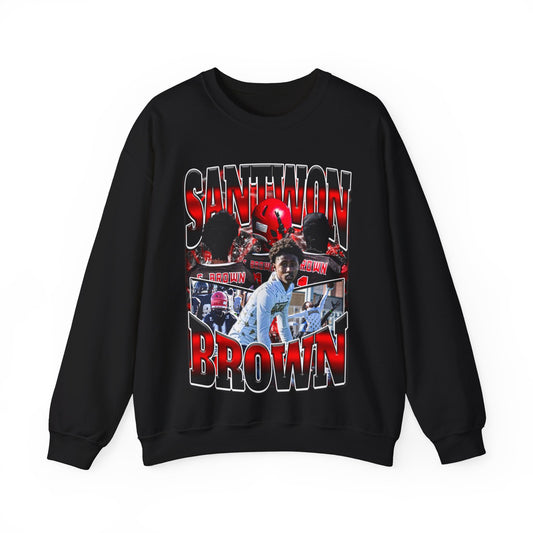 Santwon Brown Crewneck Sweatshirt