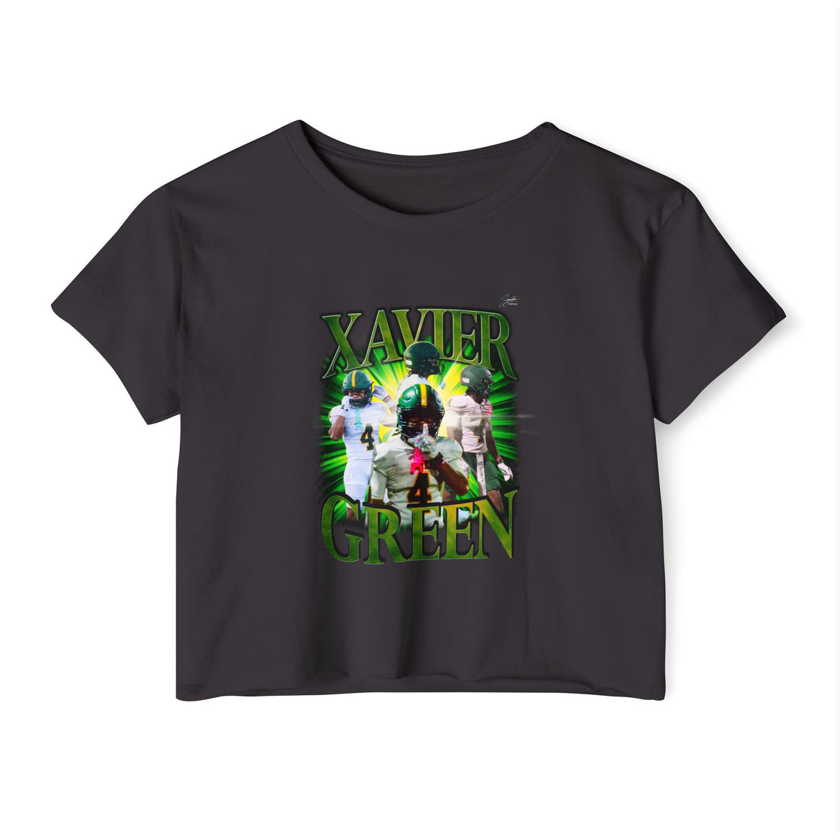 Xavier Green Crop Top