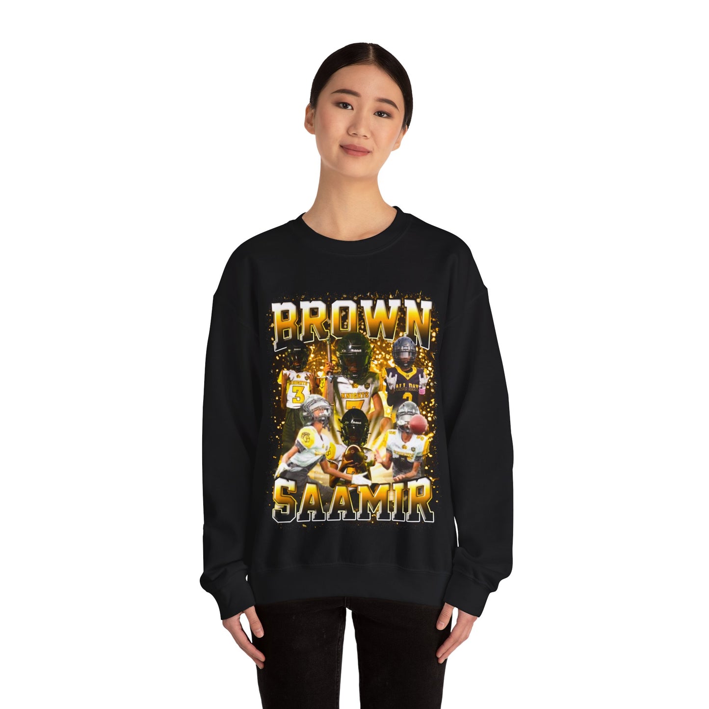 Saamir Brown Crewneck Sweatshirt